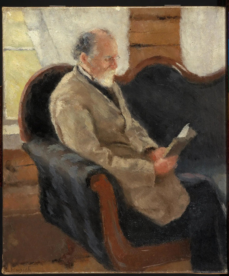 Christian Munch no sofá - Edvard Munch