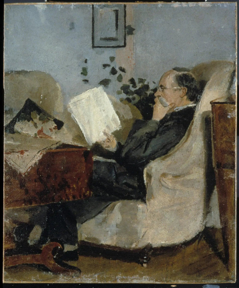 Christian Munch no sofá - Edvard Munch