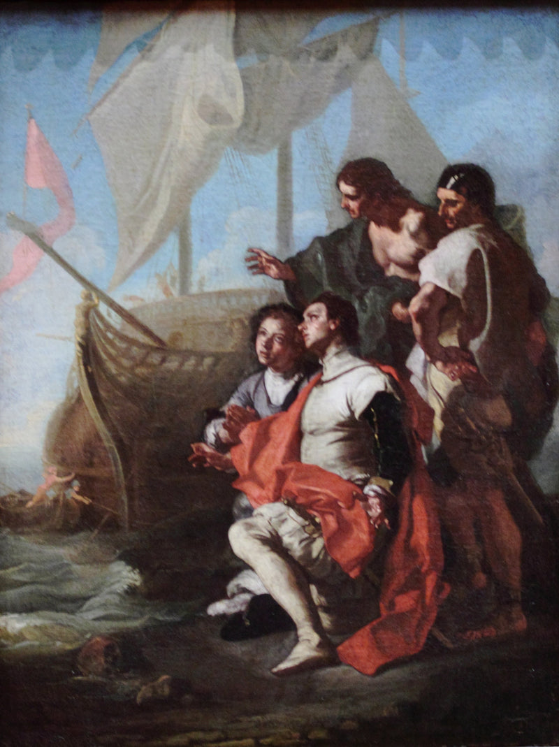 Cristóvão Colombo chegando à América - Francesco Solimena