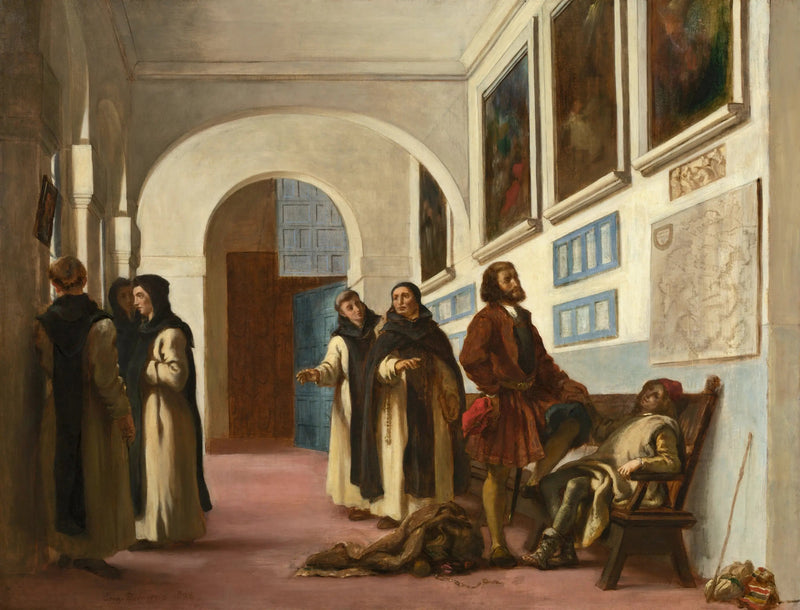 Cristóvão Colombo e seu filho em La Rábida - Eugène Delacroix