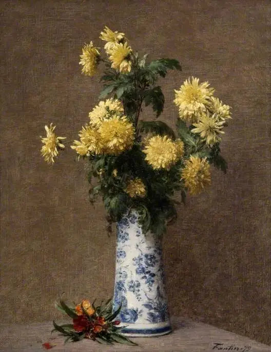 Chrysanthèmes jaunes - Henri Fantin-Latour - Alpha Reproduction