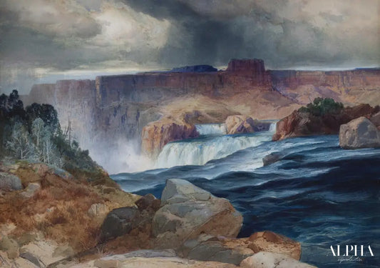 Chutes de Shoshone, Snake River, Idaho - Thomas Moran - Reproductions de tableaux et peintures haut de gamme