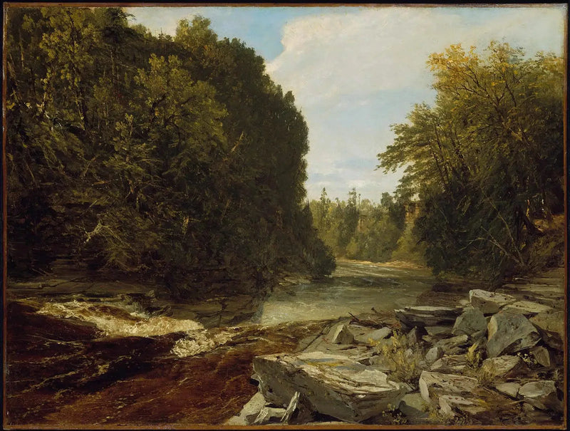 Quedas de Trenton, Nova York - John Frederick Kensett