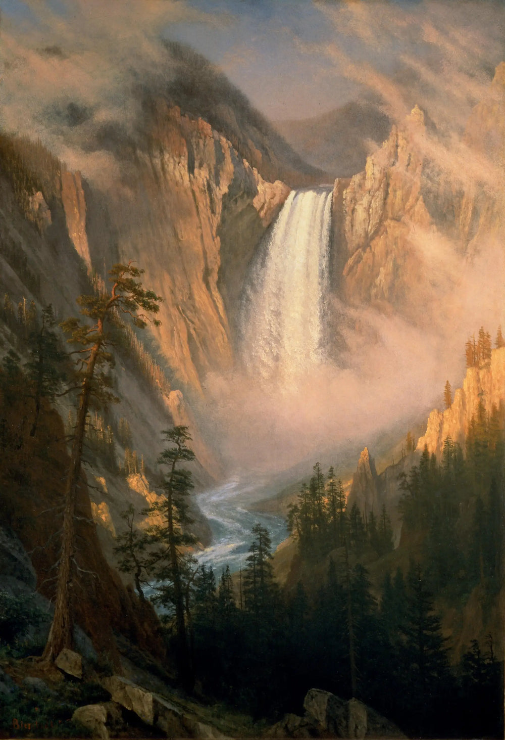Chutes de Yellowstone - Albert Bierstadt - Alpha Reproduction