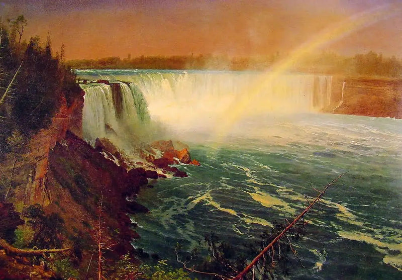 Quedas do Niágara com arco-íris - Albert Bierstadt