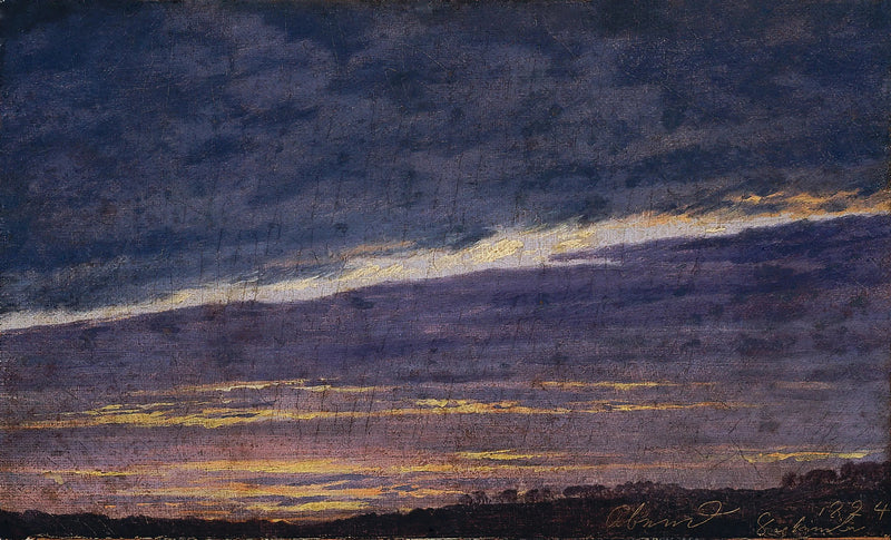 Céu nublado da noite - Caspar David Friedrich