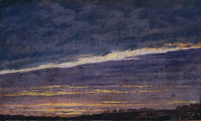 Céu nublado da noite - Caspar David Friedrich