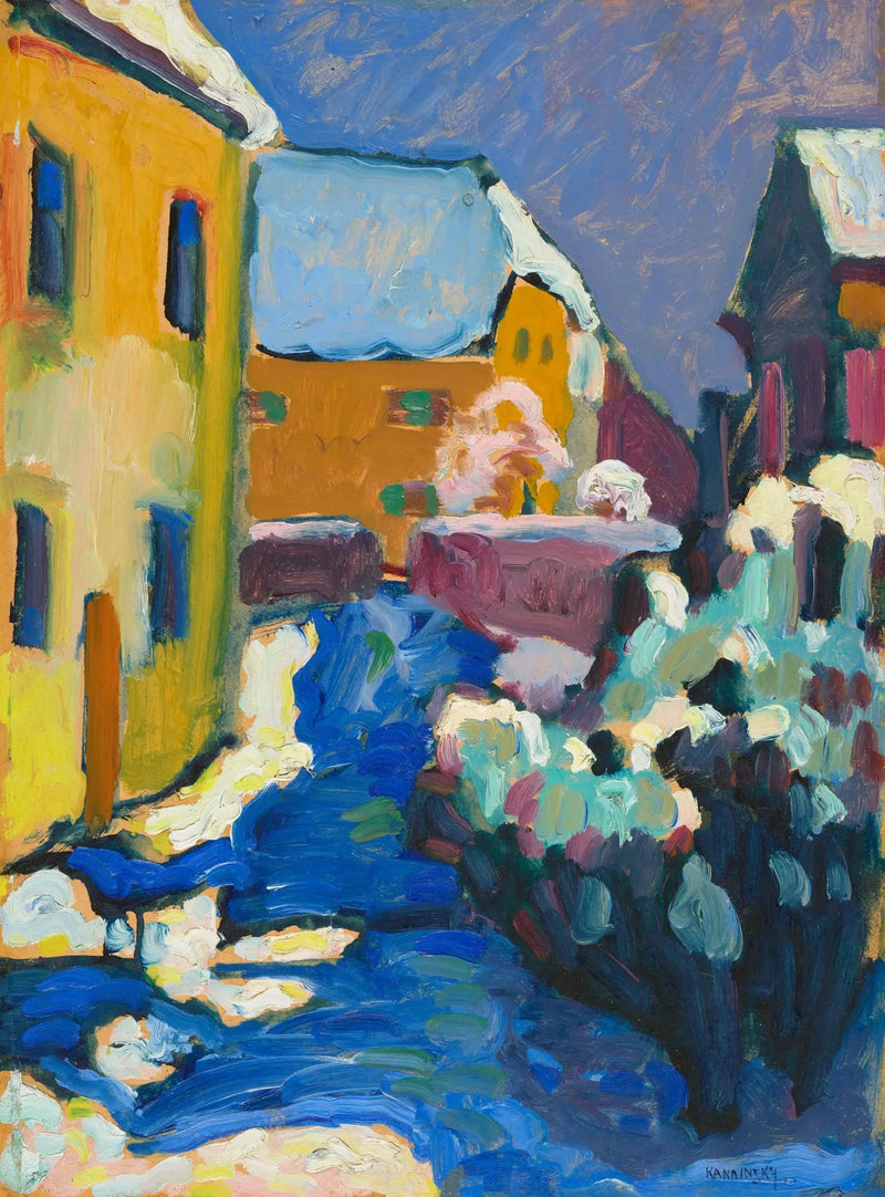 Cemitério e presbitério de Kochel - Vassily Kandinsky