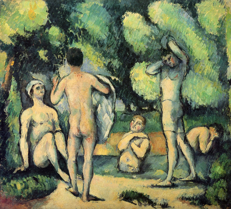 Cinco banhistas - Paul Cézanne