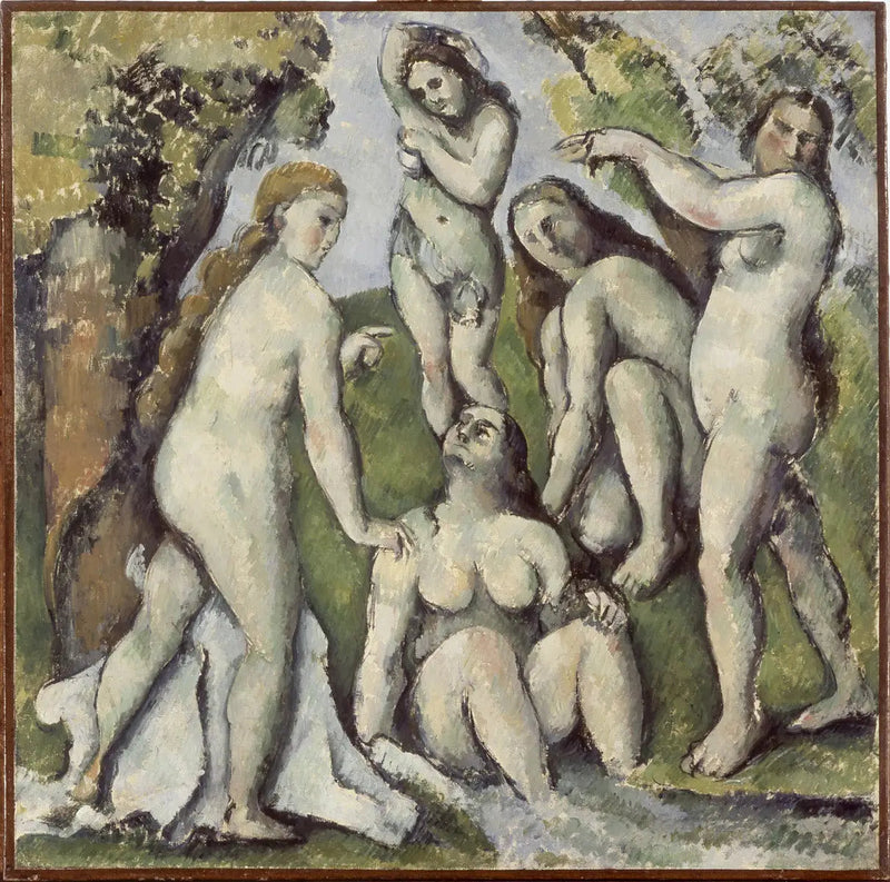 Cinco banhistas - Paul Cézanne