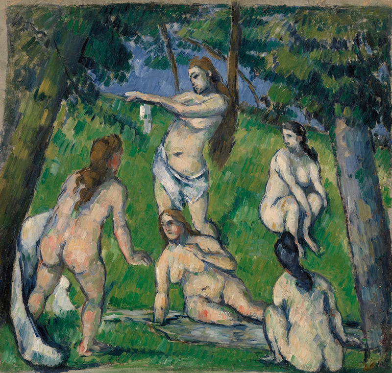 Cinco banhistas - Paul Cézanne