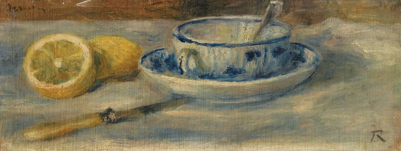 Limão e Xícara Azul - Fragmento - Pierre-Auguste Renoir