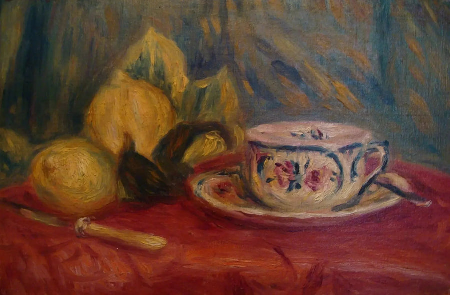 Limões e Xícara de Chá, Cagnes - Pierre-Auguste Renoir