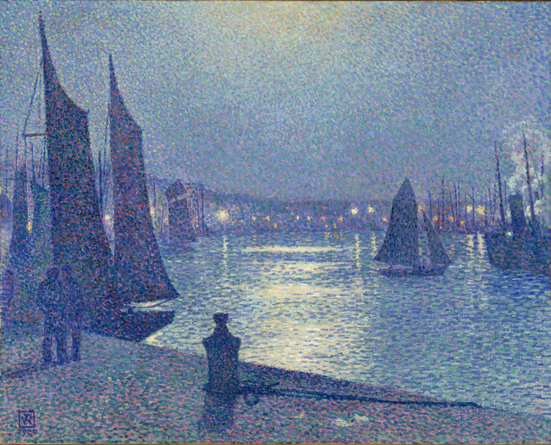 Clair de lune em Boulogne-sur-Mer - Théophile van Rysselberghe