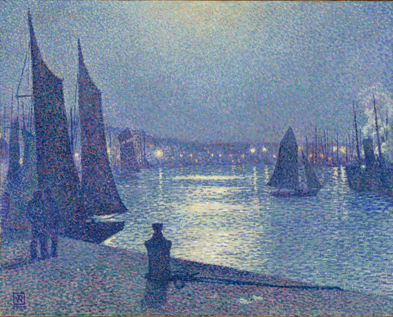 Clair de lune em Boulogne-sur-Mer - Théophile van Rysselberghe