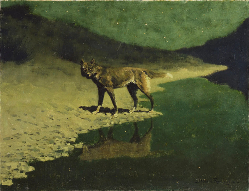 Clair de lune, lobo - Frederic Remington