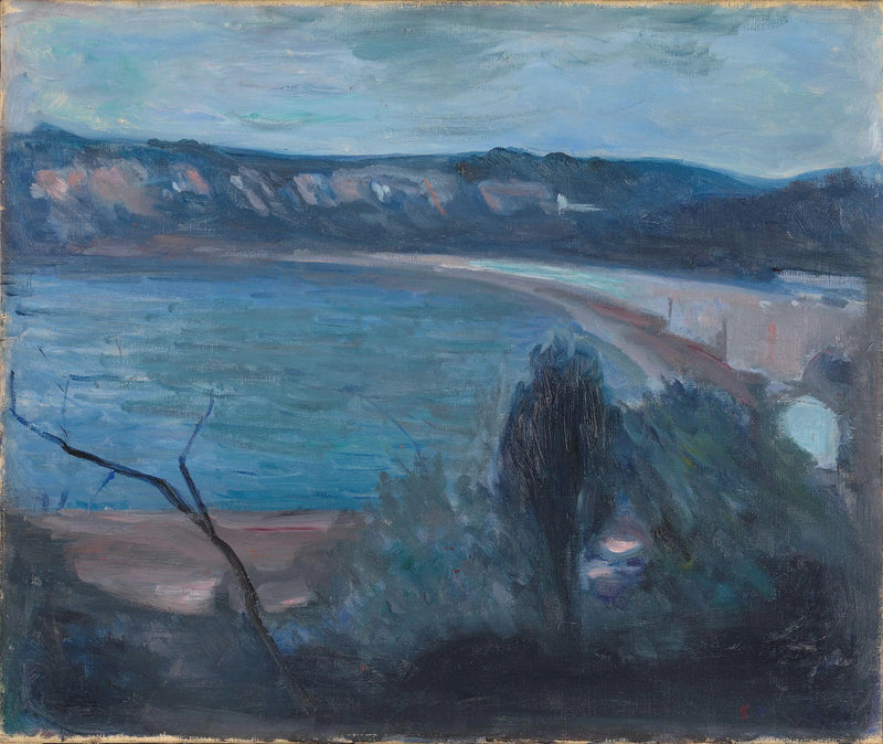 Luz do luar perto do Mediterrâneo - Edvard Munch