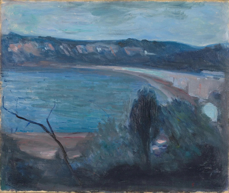 Luz do luar perto do Mediterrâneo - Edvard Munch