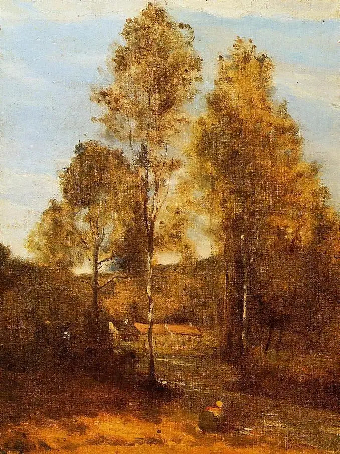  Clareira da Floresta Pierre, perto de Évaux, próximo a Château-Thierry - Jean-Baptiste Camille Corot