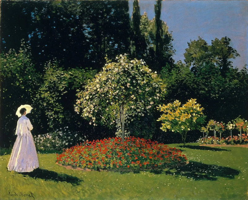 Senhora em um jardim (Sainte-Adresse) W68 - Claude Monet