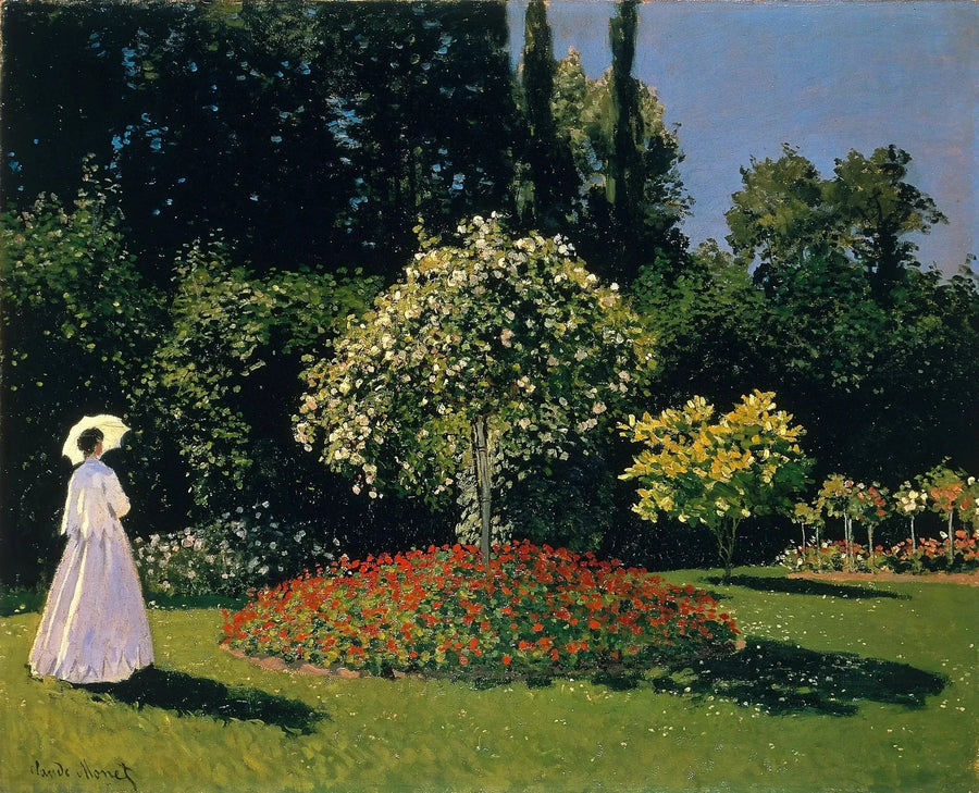 Senhora em um jardim (Sainte-Adresse) W68 - Claude Monet