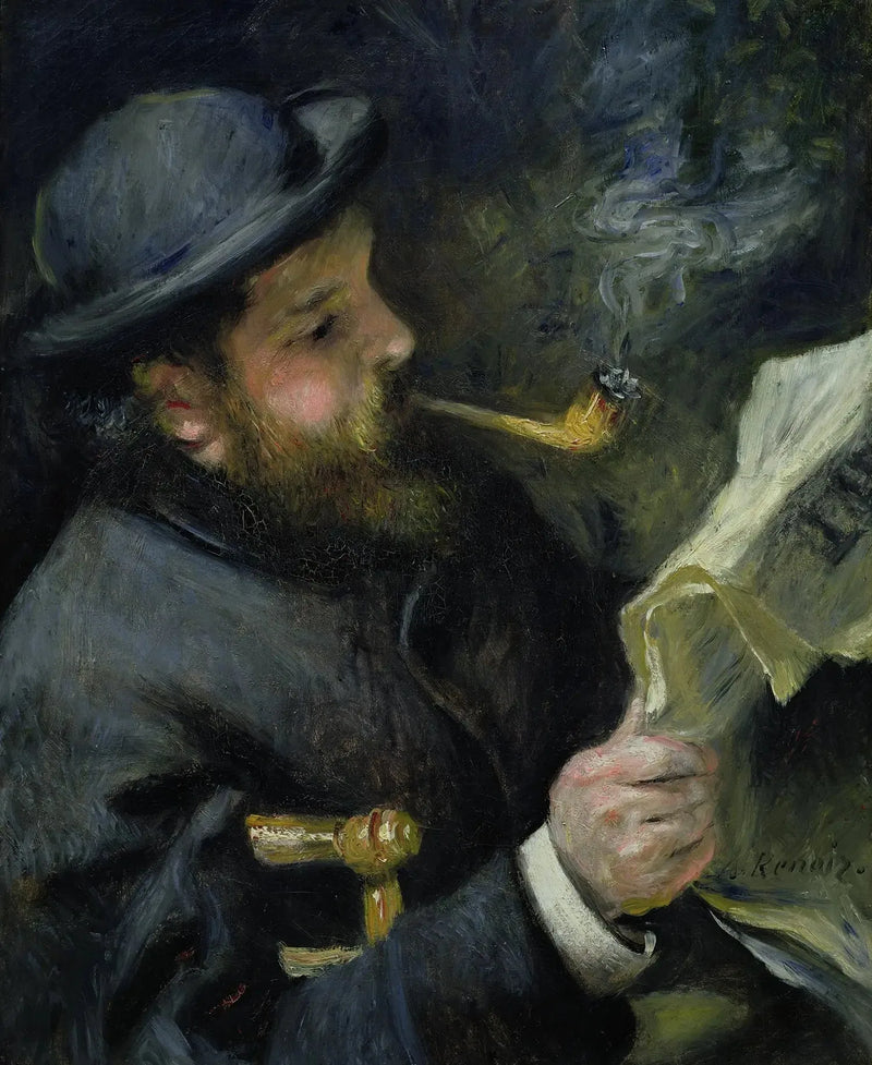 Claude Monet lendo - Pierre-Auguste Renoir