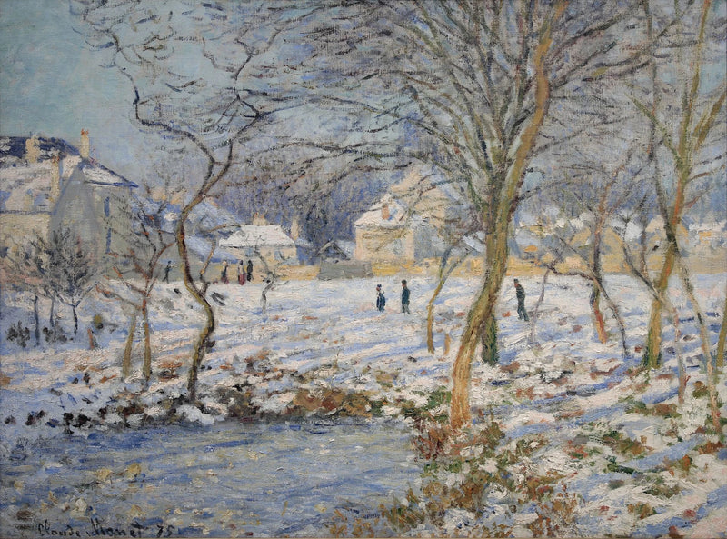 O lago, o efeito da neve - Claude Monet