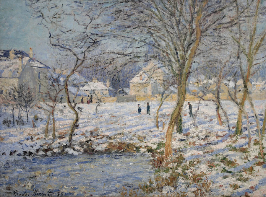 O lago, o efeito da neve - Claude Monet