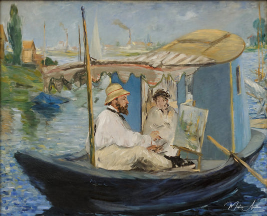 Claude Monet peignant dans son atelier - Edouard Manet - Reproductions de tableaux et peintures haut de gamme