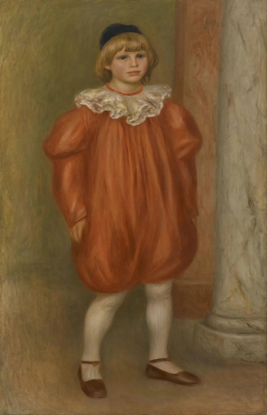 Claude Renoir como palhaço - Pierre-Auguste Renoir