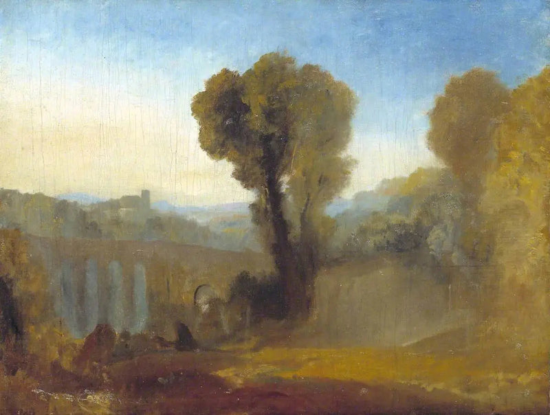 Composição Claudiana, possivelmente Arcueil ao Amanhecer (anteriormente intitulada ‘Ariccia (?): Pôr do Sol’) - J. M. W. Turner