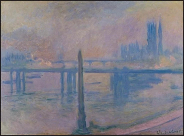 Ponte Agulha e Charing Cross de Cleópatra - Claude Monet