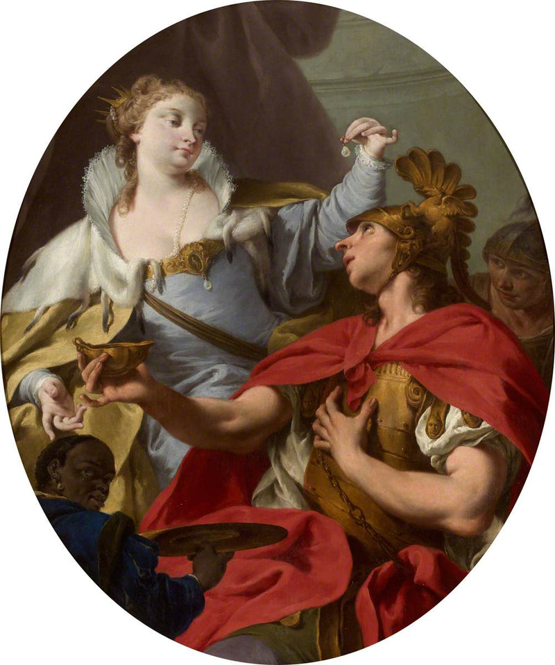 Cleópatra e a pérola - Giovanni Battista Pittoni