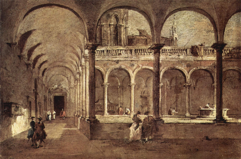 Claustro em Veneza - Francesco Guardi