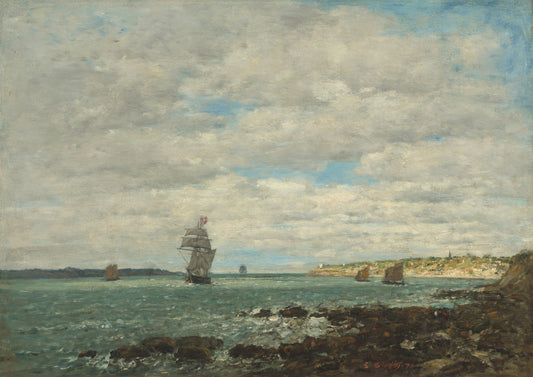 🌊 Costas da Bretanha – Eugène Boudin (1874)