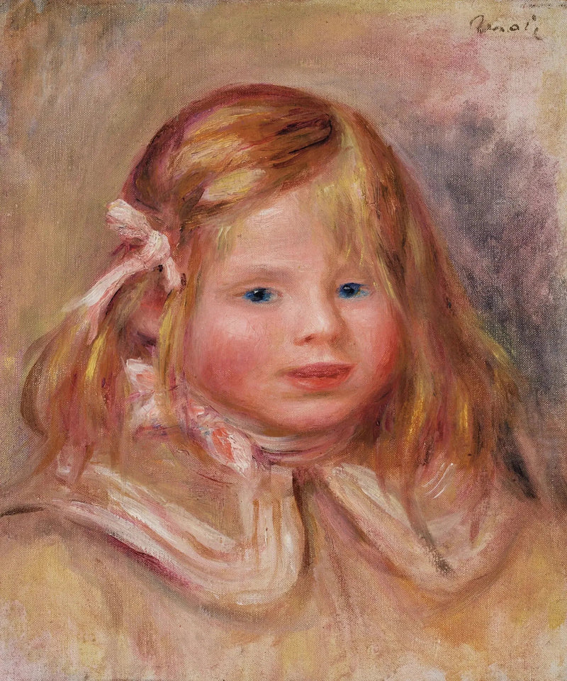 Coco com fita rosa - Pierre-Auguste Renoir