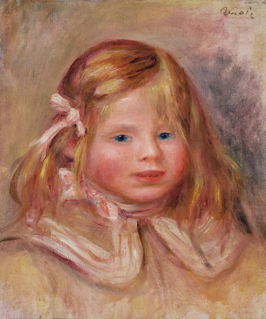 Coco com fita rosa - Pierre-Auguste Renoir