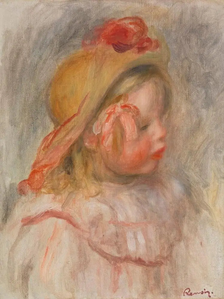 Coco com chapéu de palha - Pierre-Auguste Renoir
