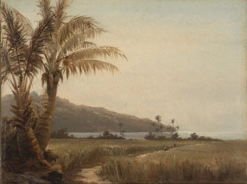 Coqueiros à beira-mar - Camille Pissarro