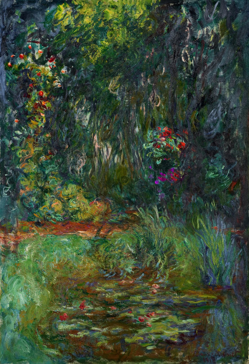 Esquina da piscina de nenúfares W1880 - Claude Monet