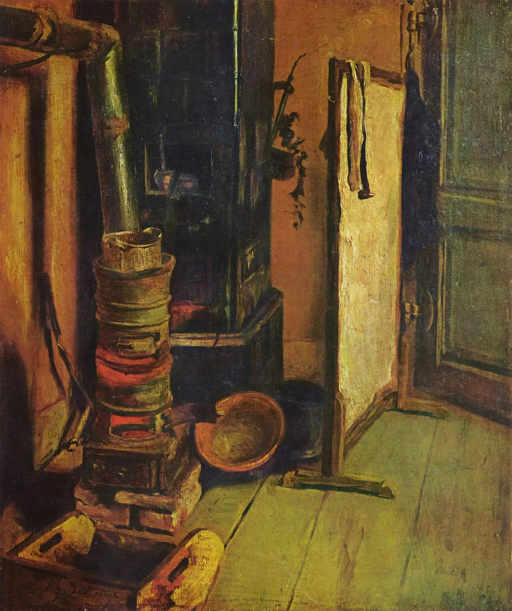 Coin d'atelier. Le Poêle - Eugène Delacroix image 2 copie de tableau peinte à la main
