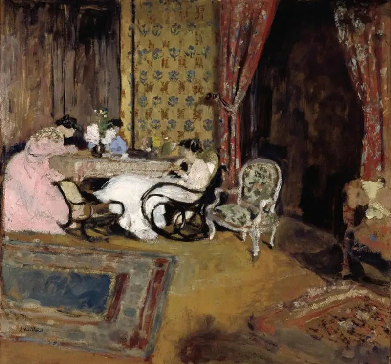 Canto interno, as três damas na sala - Édouard Vuillard