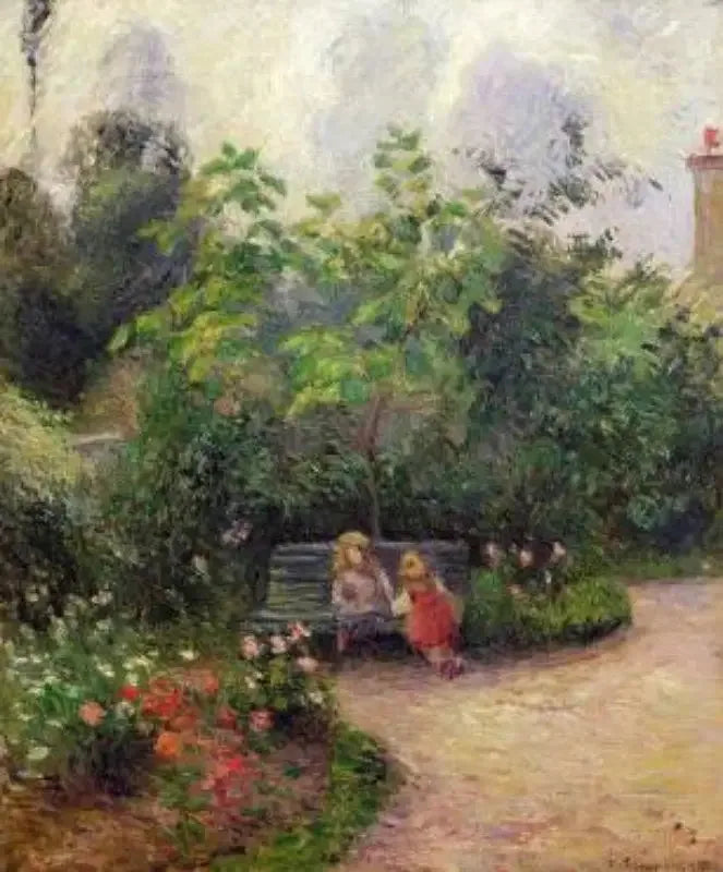 Canto de jardim no Hermitage. Pontoise - Camille Pissarro