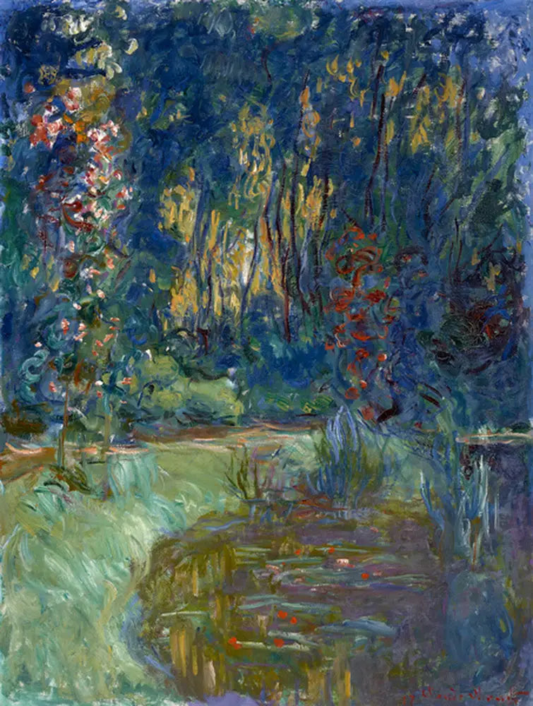 Canto do lago em Giverny - Claude Monet