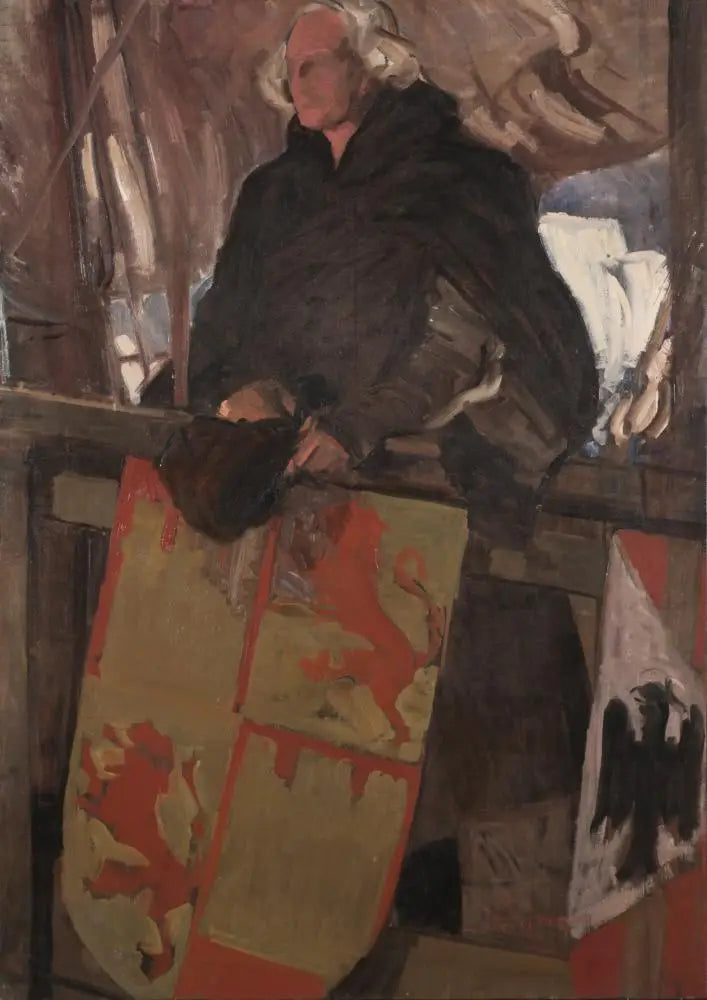 Colomb saindo de Palos (com brasões) - Joaquín Sorolla