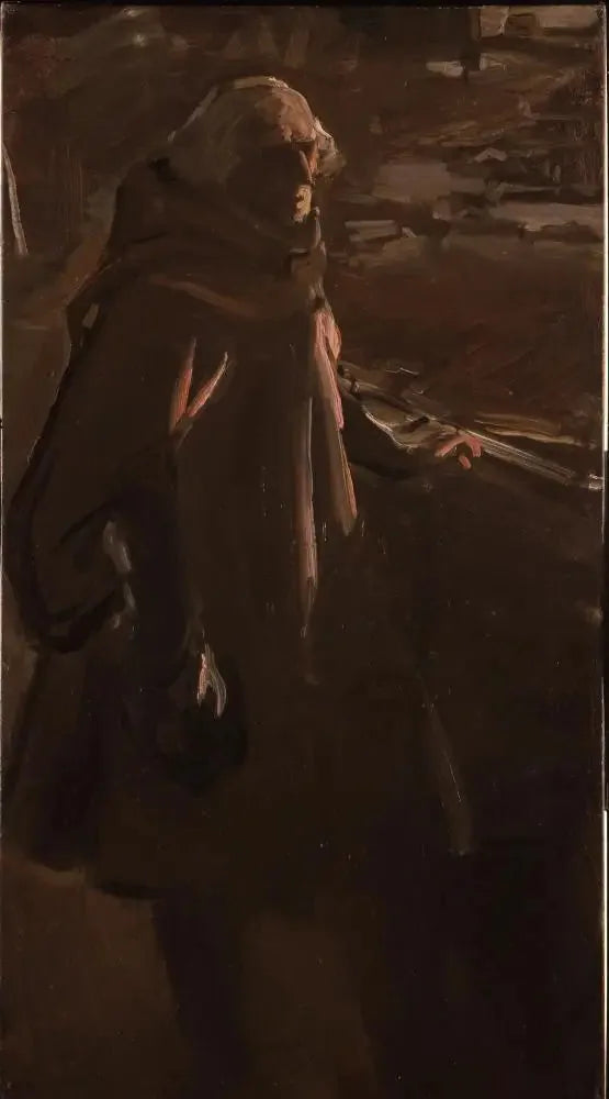 Colomb deixando Palos (à noite, perfil direito) - Joaquín Sorolla