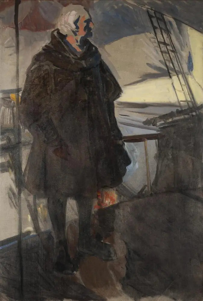 Colomb deixando Palos (perfil à direita, de frente para a popa) - Joaquín Sorolla