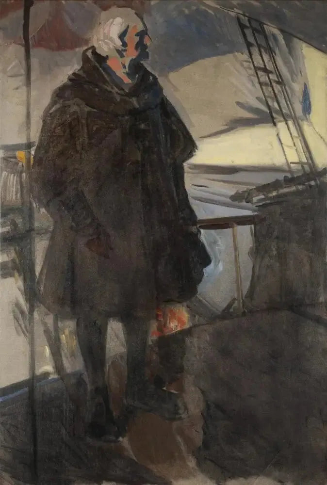 Colomb deixando Palos (perfil à direita, de frente para a popa) - Joaquín Sorolla