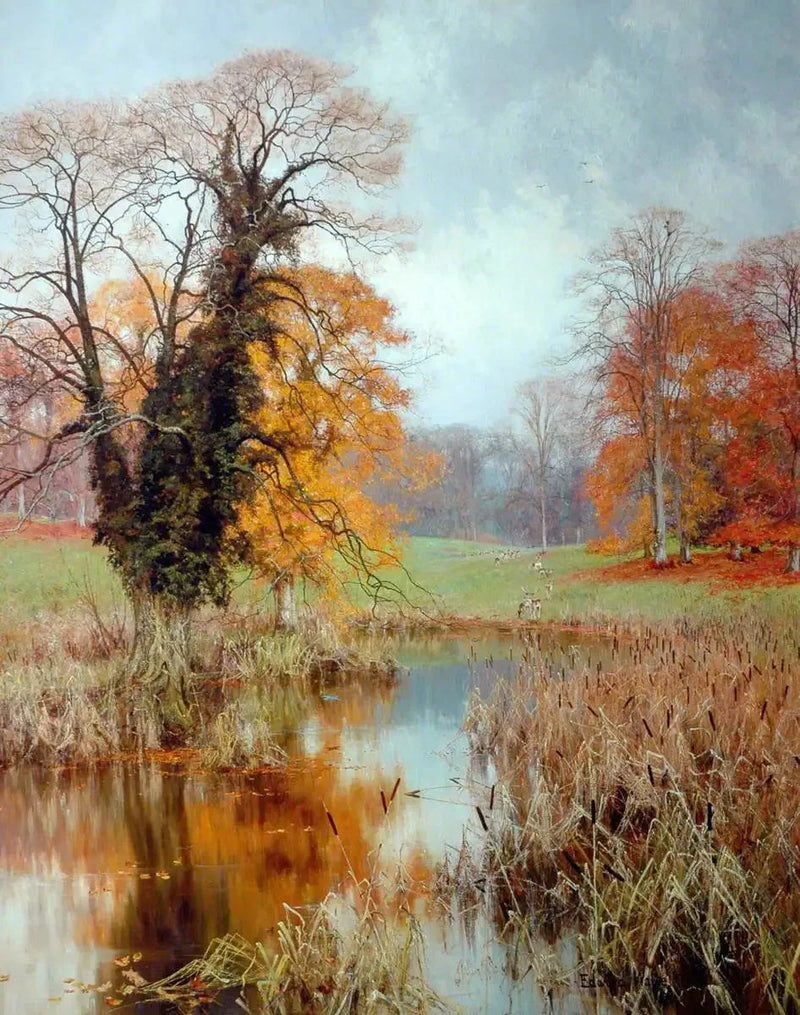 Coloração de outono (« Quando folhas amarelas, ou nenhuma, ou poucas, pendem desses galhos ») - Edward Wilkins Waite