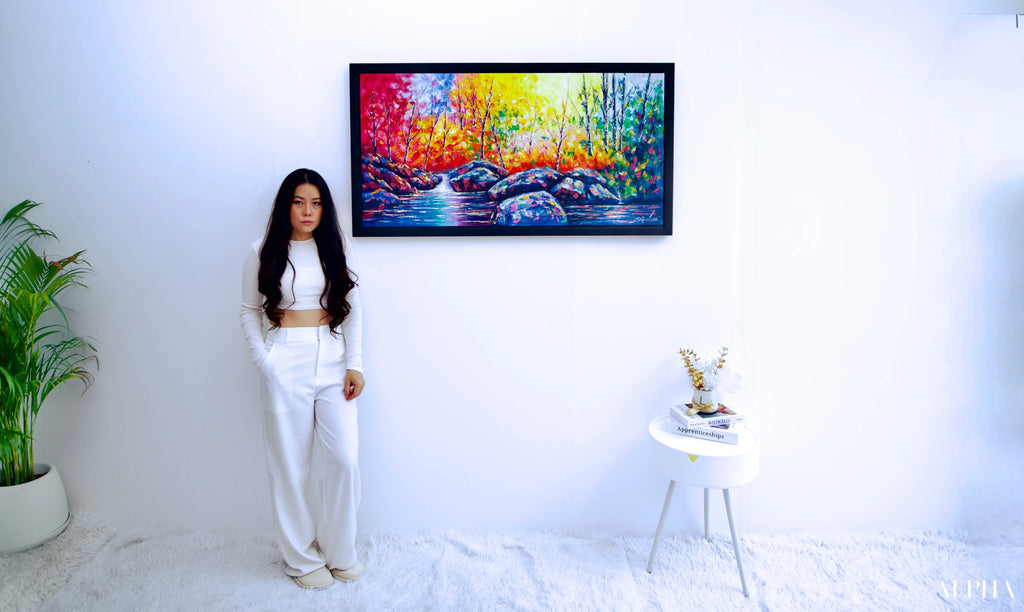 Colored Forest - Wachirawit | 120 x 60 cm Reproductions de tableaux à la peinture à l’huile